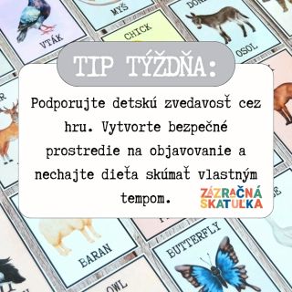 🧩 TIP TÝŽDŇA Deti sú prirodzene zvedavé. Stačí im dať priestor – bezpečný, podnetný a plný lásky. 💛 Nechajme ich objavovať...